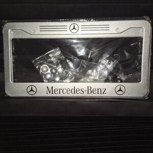 Mercedes Benz Silver License Plate Frame